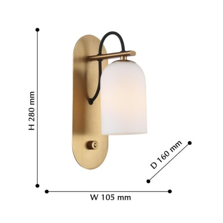 Wall lamp GRover 105 mm, 160 mm, E14-2