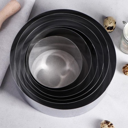 A set of baking forms and calculation "Circle", D-20, H-8.5 cm, 6 pcs-1
