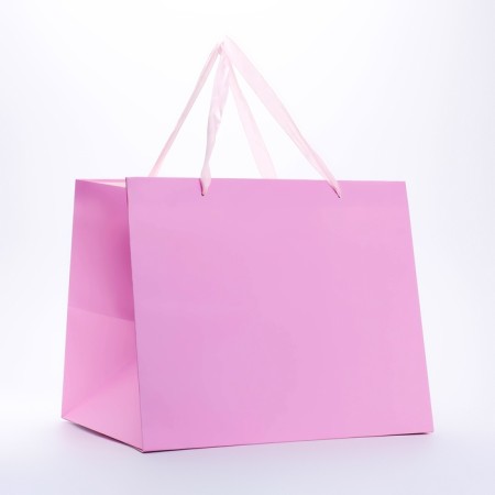 Gift package with a wide bottom of 35 x 29 x 28 cm, pink