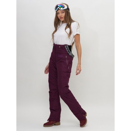 Ski-loving trousers, size 42, dark purple color-12