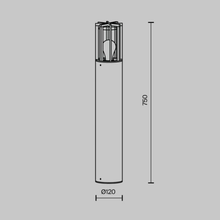 Landscape lamp Outdoor O453FL-01GF, E27, 1x15 W, 120x120x750 mm, graphite-7