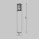Landscape lamp Outdoor O453FL-01GF, E27, 1x15 W, 120x120x750 mm, graphite
