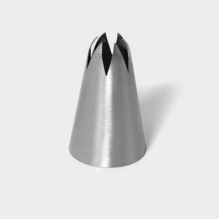 Confectionery nozzle "Closed star", D = 3 cm, exit 0.8 cm, stainless steel