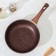 Granit Ultra Red, D = 24 cm pan, plastic handle, glass cover, anti -stick coating, brown color