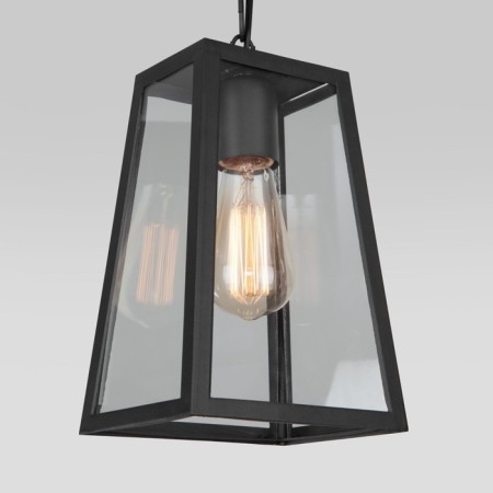 Street suspended lamp Elektrostandard, Germes, 170x140x760 mm, E27, black color-1
