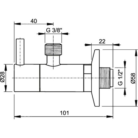 Corner valve with a filter 1/2 "× 3/8", round-1