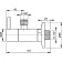 Corner valve with a filter 1/2 "× 3/8", round