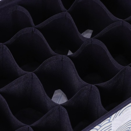 Organizer for storing linen Dalyan "Wave", 24 cells, 35 × 30 × 10 cm, blue color blue-4