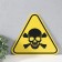 Decorative sign (poster) "skull and bones" 30x27 cm, plastic