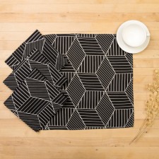 A set of decorative napkins shares 40x40cm 4pcs, black trend, 100% PE