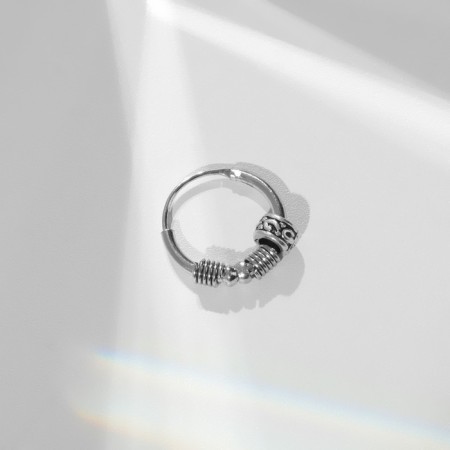 Piercing in the ear "Ring" springs, d = 15 mm, color silver