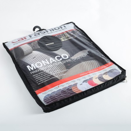 Monaco capacities, 3D, premium velur, set 2 pcs black/gray-2