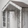 Garland "fringe" 3 x 0.9 m, IP65, UMS, dark rubber thread, 232 LED, glow warm white, 220 V