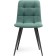 Stool on a metal frame chilli to metal/velor, black/turquoise 44x50x85 cm