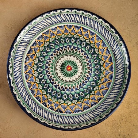 Largan Rishtan ceramics "Patterns", 41 cm, Blue Mix-4