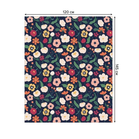 The tablecloth “Flower Field”, rectangular, Saten, size 120x145 cm-1