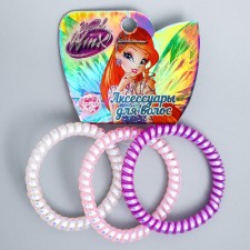 Набор резинок, 3 шт перламутровые, 6 х 5 см "Блум", WINX