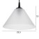 Susage "cone" 1x15W E27 Model: BR 00272 Black/Transparent 25x25x15cm