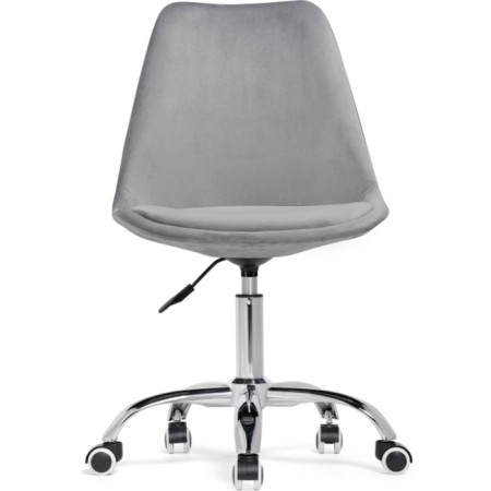 Computer chair Kolin metal/velor, chrome/gray 49x56x79 cm-1