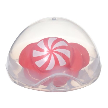 Nipple - New Year's dummy "caramel", orthodontic, silicone, +6 months, in a container, crumb I-5