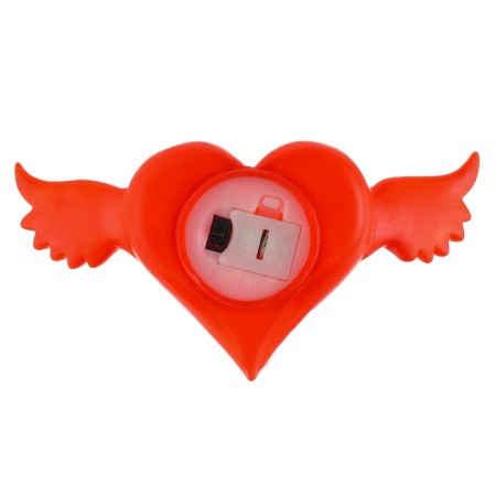 LED lamp "heart with wings", red glow-3