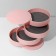 Universal "Casket" stand round, 4 sections, 10 × 10 × 10 cm, pink color