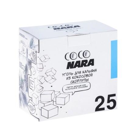 Coal for hookah coconut COCONARA, 18 cubes, cube 2.5 x 2.5 cm-2