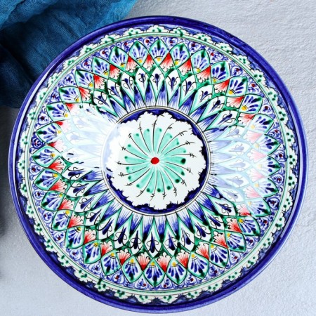 Buditsa Rishtan ceramics "Flowers", 25 cm, mix-5