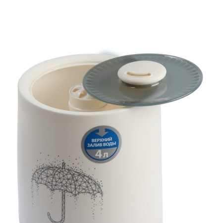 Air humidifier DELTA Lux De-3704, ultrasound, 30 W, 4 l, up to 45 m2, aroma, white-1