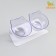 Plastic bowls on a white stand 27.5 x 14 x 15 cm transparent