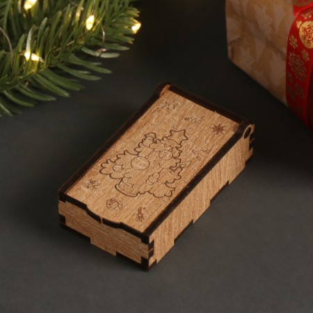 New Year's box "Christmas tree" 7x4x2 cm