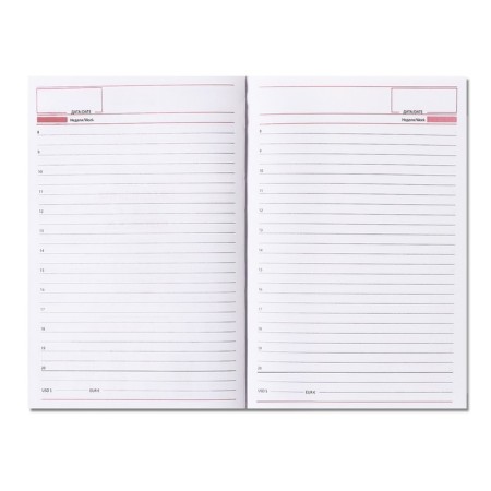 Diary of Leduced A5, 160 sheets of Nebraska, covering artificial leather, corner perforation, blue-9