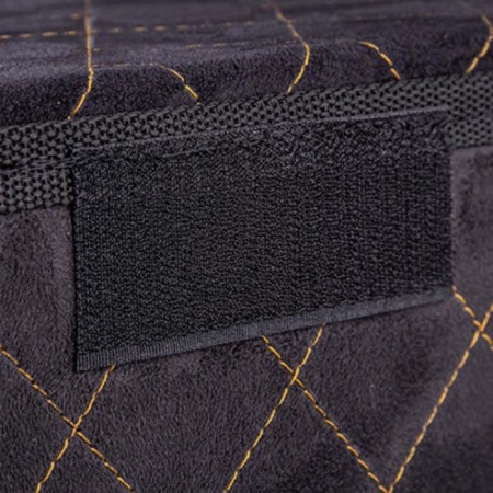 Skyway Expensiv 49x30x30 cm alcantara, black, black line, gold, S06404008-1
