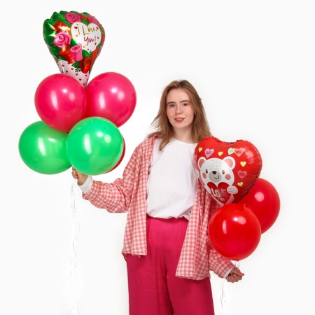 Set of balls “Date”, foil, latex, 10 pcs.-2