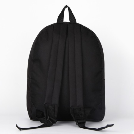 Backpack school textile nazamok, with pocket, 27x11x37, black-3