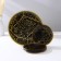 Set of table "stone", 7 objects: d = 30 cm - 1 pc, d = 18 cm - 6 pcs, black color with golden
