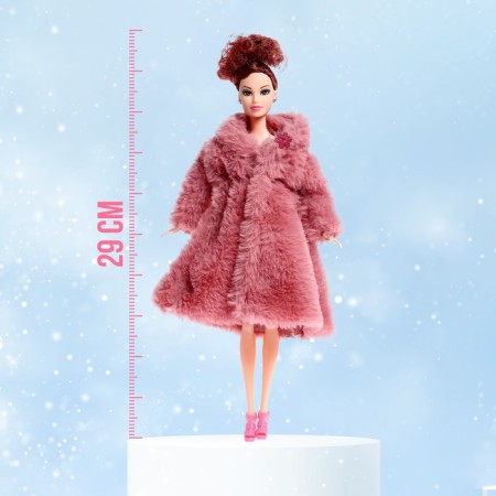 Model-model "Inna" in a fur coat, brown color-2