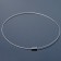 The base for a necklace (chocker) with a lock, 1 mm, steel color, 45 cm