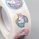 Stick Paper "Unicorn and Donuts" D = 2.5 cm 500 pcs in a roll 3x6.5x6.5 cm