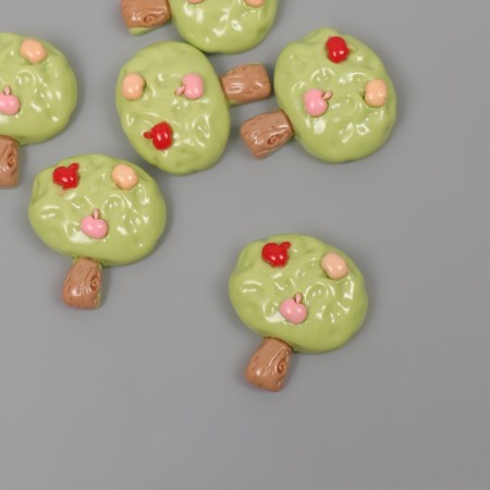 Decor for creativity plastic "Apple tree" set 6 Sh 2.5x2.3x0.8 cm