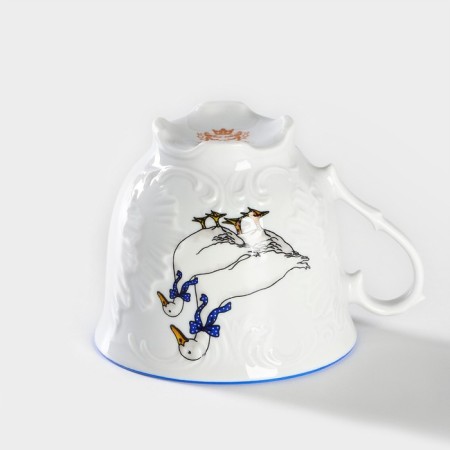 Tea cup "Rococo. Geese ", 250 ml, porcelain, mix-2