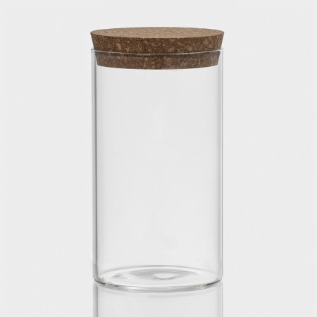 Glass Bank for bulk products with a Bellatenero cork cover "Classic", 650 ml, 8.5 × 16 cm-2