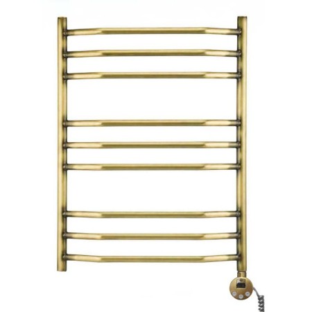 Domoterm electric heated towel rail "Laura", 500 x 700 mm, 9 crossbars, right, bronze