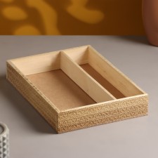 Wooden Kashpo, 27.5 × 20 × 4.5 cm 
