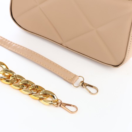Cross-Bodi Bag on a zipper, beige color-3