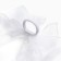 Outlet. Hair bow on elastic band, white, 6x25 cm, kitty Marie