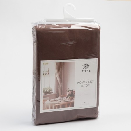 A set of curtains for the kitchen with sequences of Ethel "Kitchen", brown color, 150x180 cm - 2 pcs-6