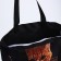Shoper bag without fastening, black color