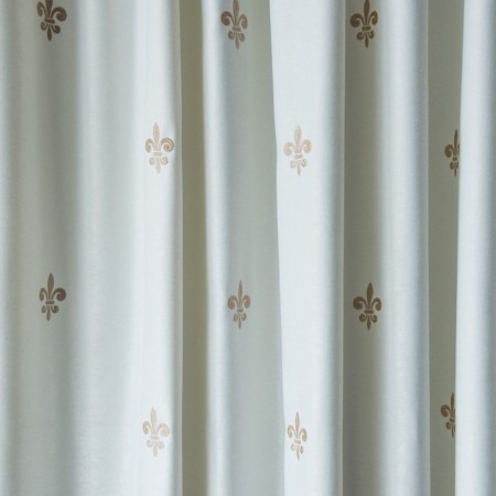 Set of curtains "Lilas", size 145 x 270 cm - 2 pcs, white color-2