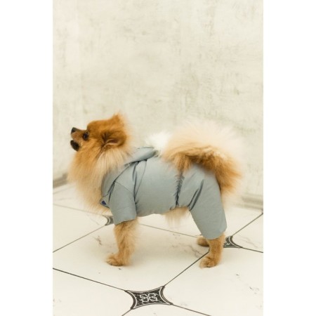 Winter overalls for animals, fleece, XL (DS 32-34, Osh 32, OG 40-44 cm), gray-16